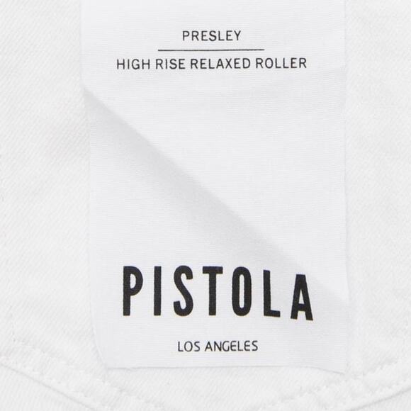 Pistola White Presley High Rise Relaxed Roller Distressed Jeans Size 26 - Picture 8 of 12